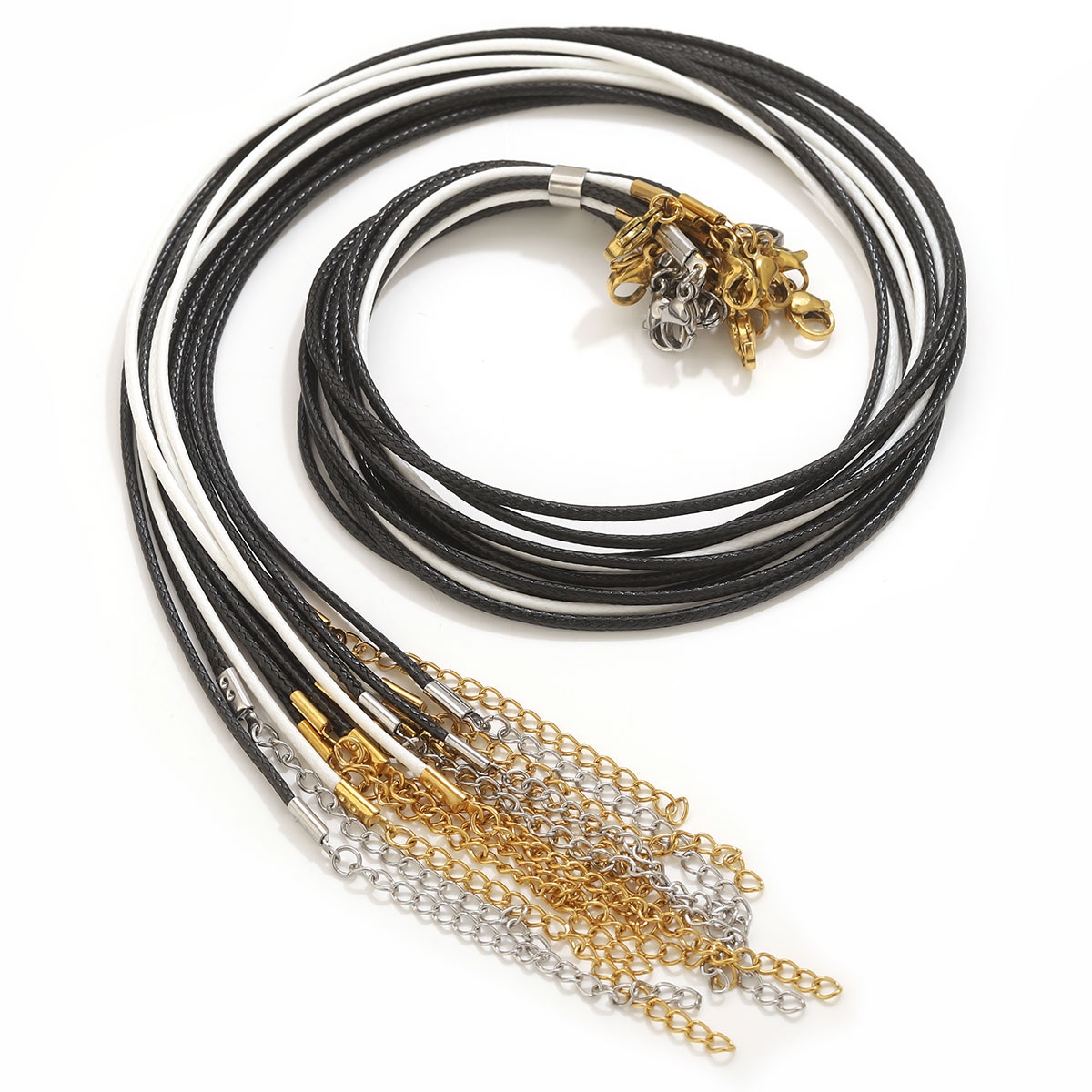 Leatherwork Beginner - 5pcs Leather Cord Necklace With Stainless