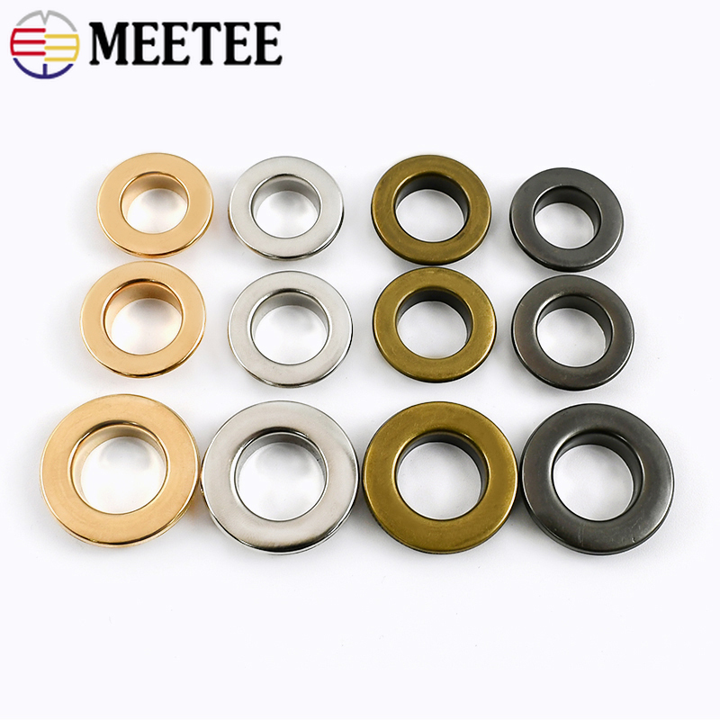 Leatherwork Hardware - 50Pcs 3.5-15mm Metal Eyelet O Ring