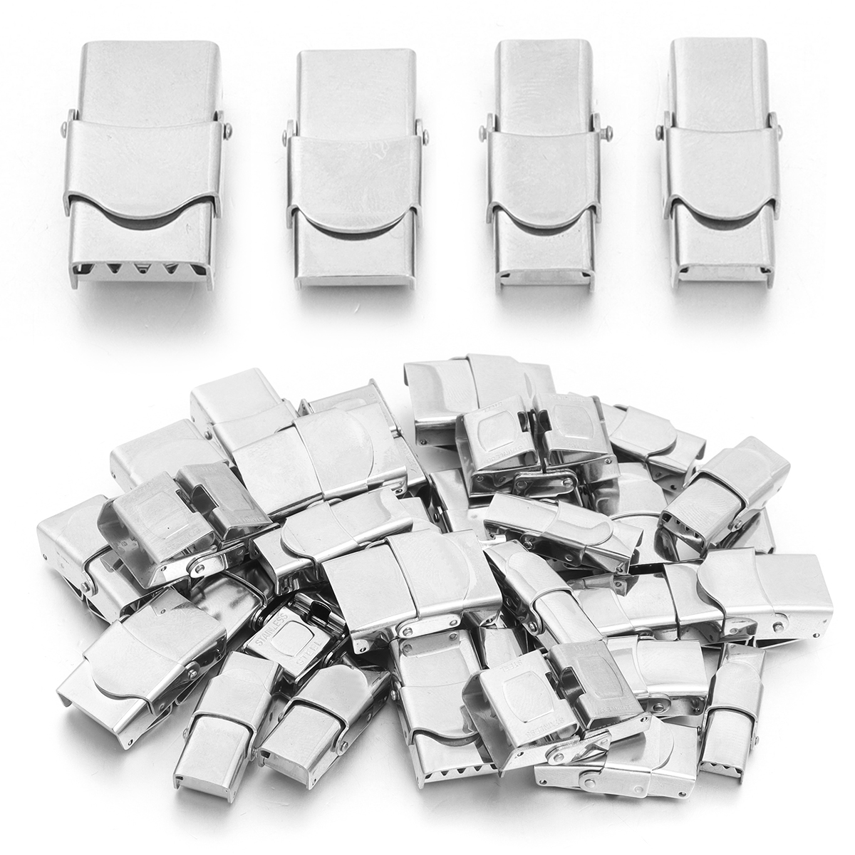 Leatherwork Beginner - 5pcs/lot Stainless Steel Clasp Crimp Jaw