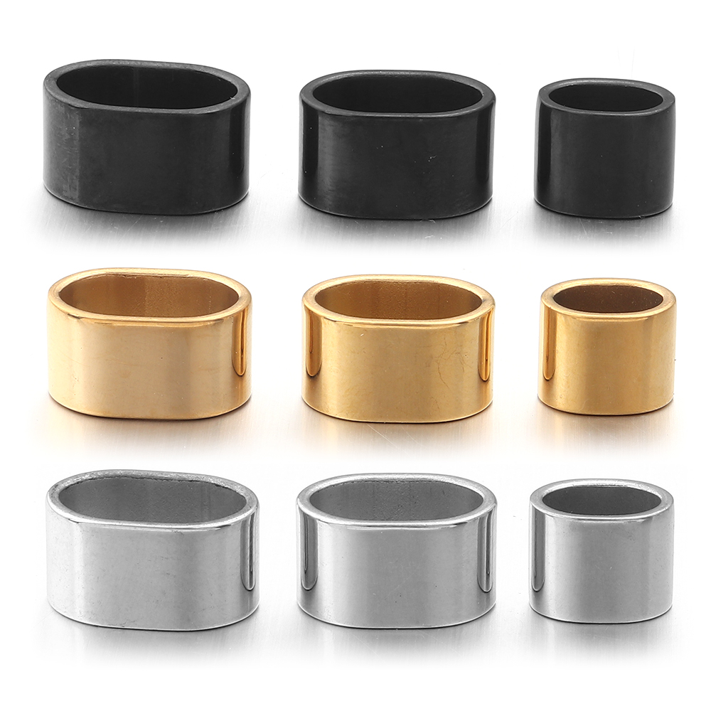 Leatherwork Beginner - 6pcs Flat Stainless Steel Tube Slider