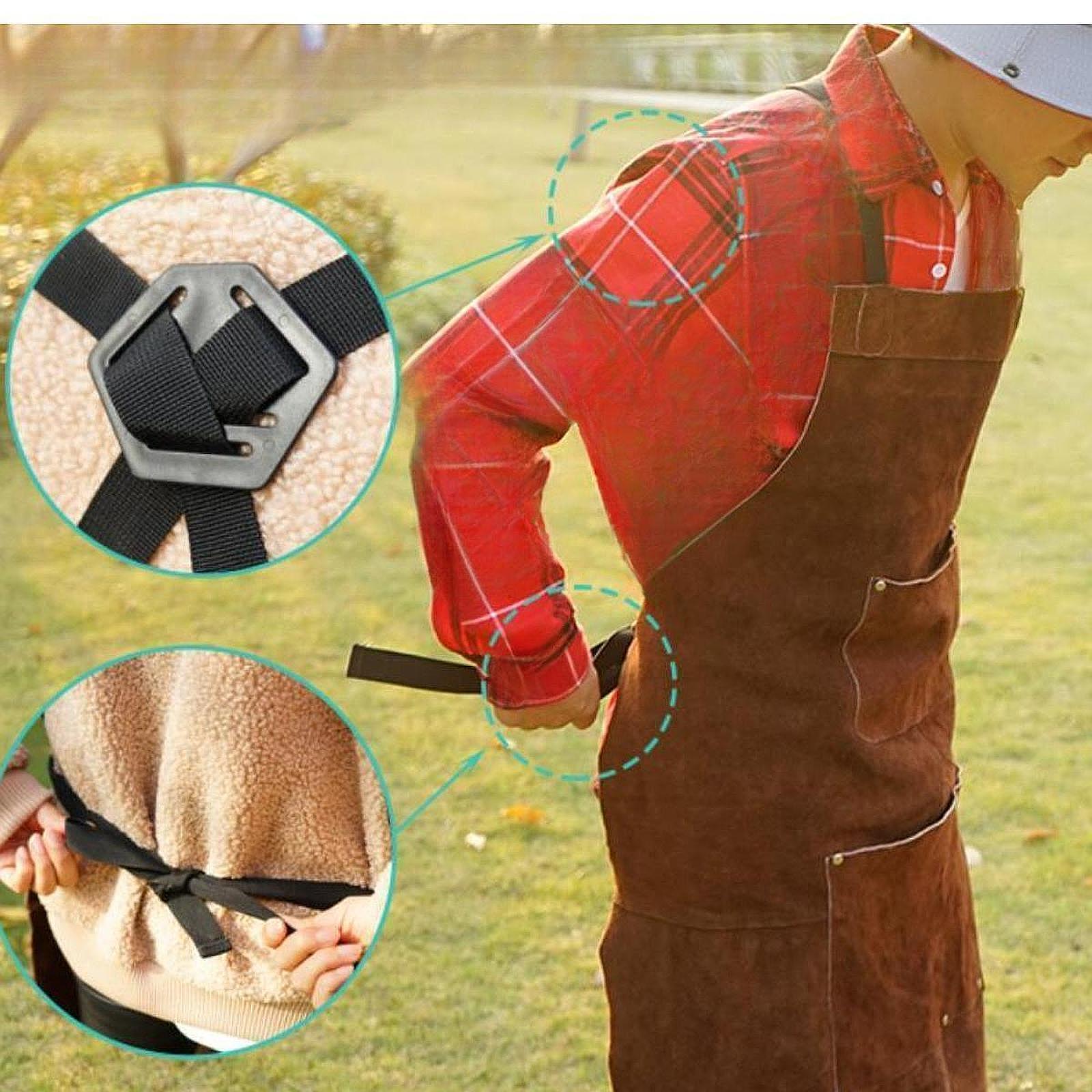 Leather Work Japan - Welding Work Apron Wear Resistant Heat