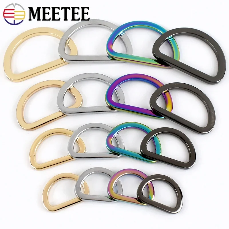 Leatherwork Hardware - 50Pcs 16-38mm D Rings Metal Buckles