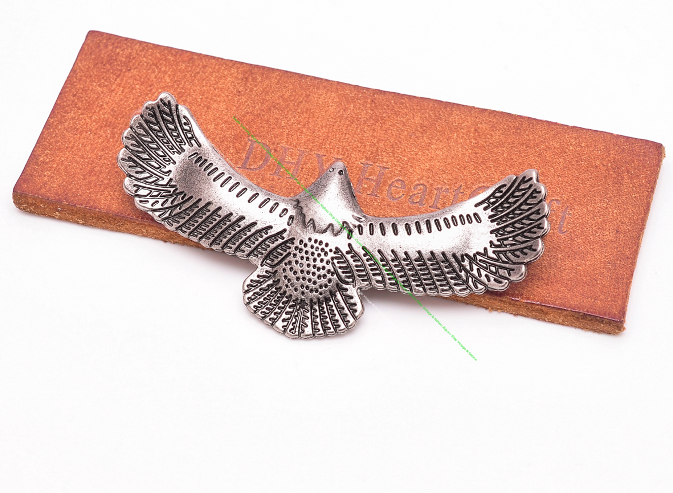 Leatherwork Hardware - 5pcs Antique Silver Charms Western Fly