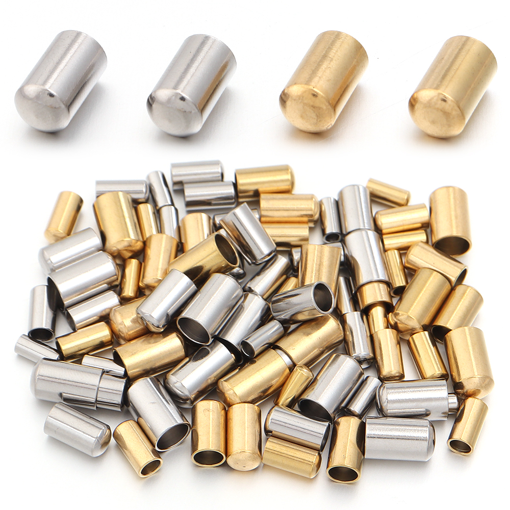 Leatherwork Beginner - 10-20pcs/lot Stainless Steel End Caps Crimp