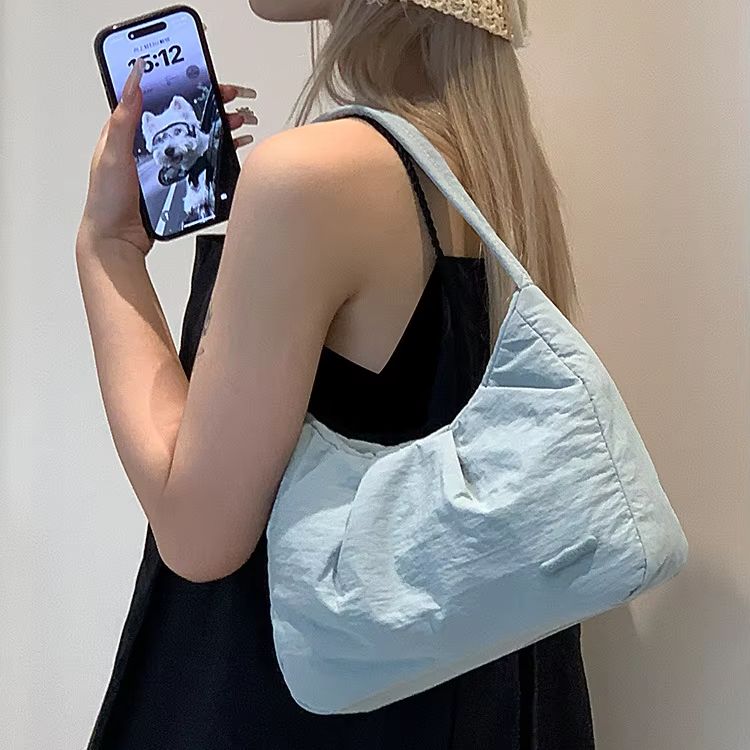 Leather Work Japan - Simple and Versatile Letter-Printed Shoulder/Underarm Bag