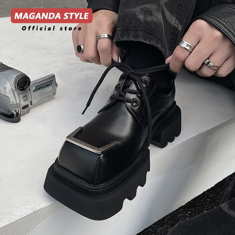 Leatherwork Designs - Original design square toe leather shoes