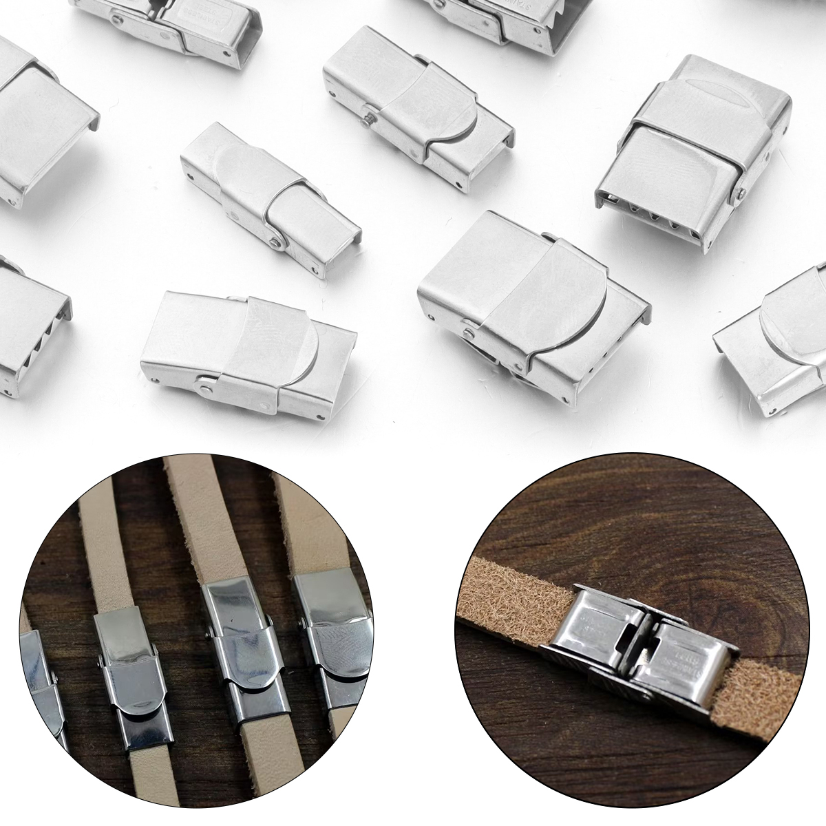 Leatherwork Beginner - 5Pcs Stainless Steel Clasp Crimp Hook