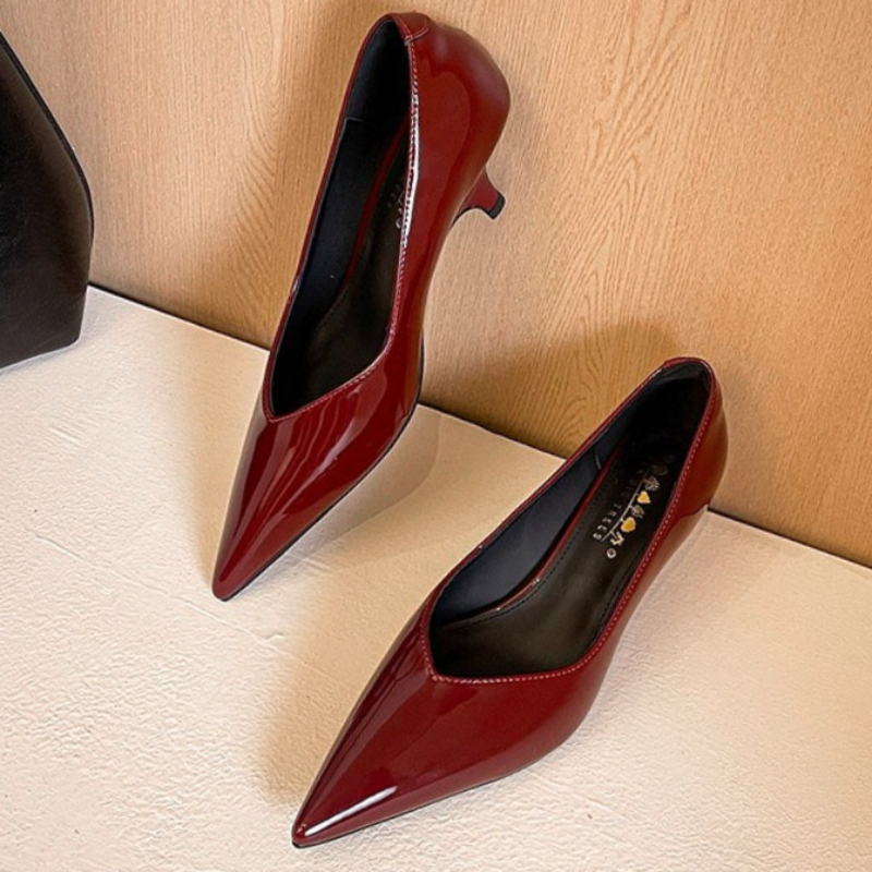 Leatherwork Designs - Women Comfortable 5cm High Heels Shallow