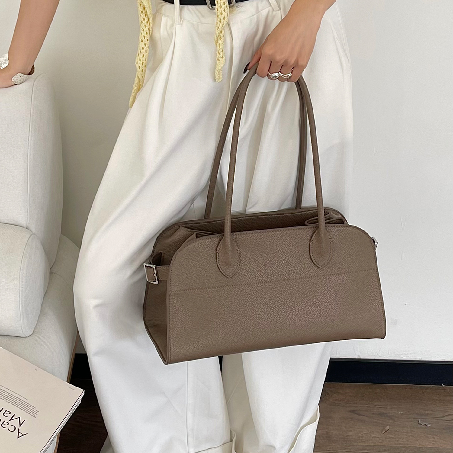 Leatherwork Designs - Litchi Grain Texture Tote Bag for