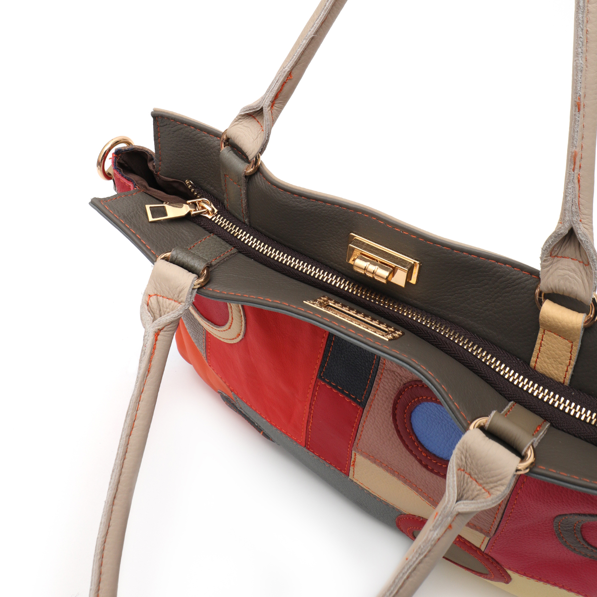 SC Chic Colorful Real Leather  - Leather Work Handbags For Women 评论和价格
