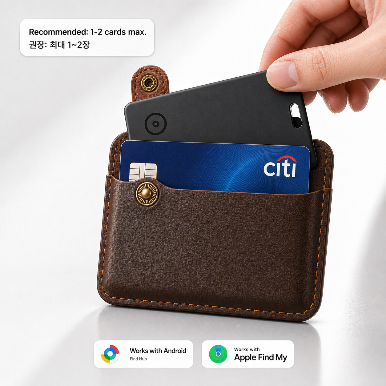 Wallet Tracker Card with Leath - Leather Work In My Area 评论和价格