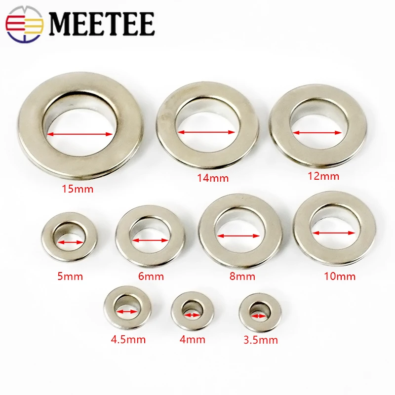 50Pcs 3.5-15mm Metal Eyelet O  - Leatherwork Hardware 评论和价格