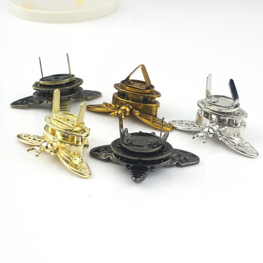 Metal Bee Shape Turn Lock Retr - Leatherwork Hardware 评论和价格