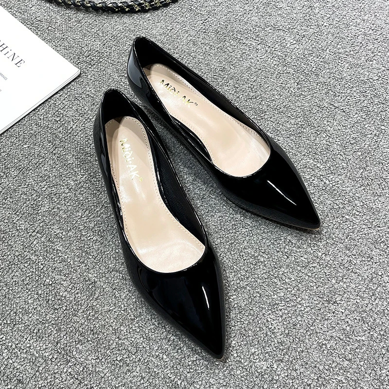 Women Low Small High Heels Sho - Leather Work Japan 评论和价格