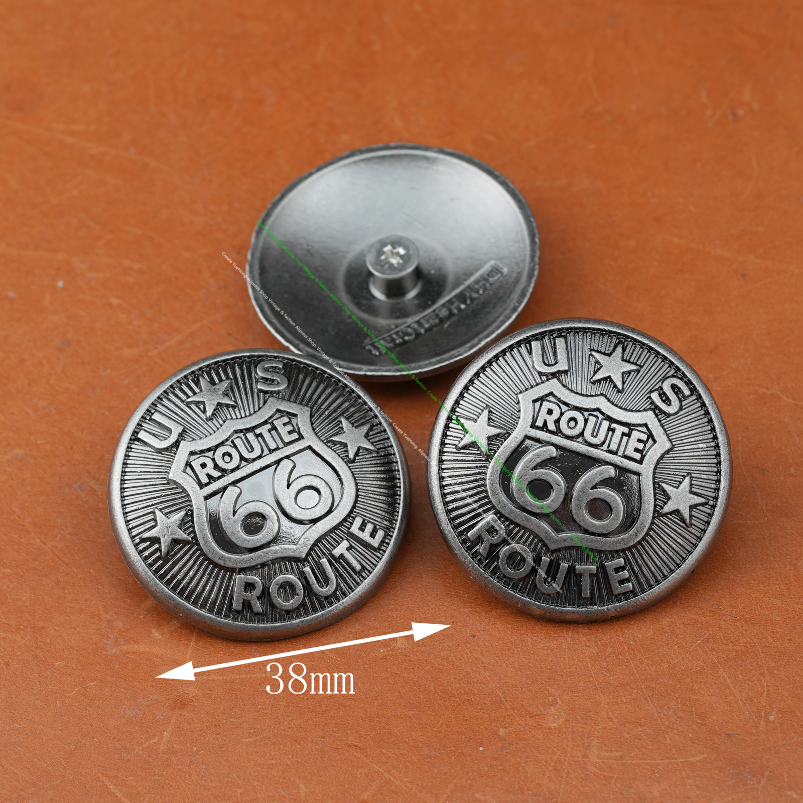 6Pcs 38Mm Vintage Silver Heavy - Leatherwork Hardware 评论和价格