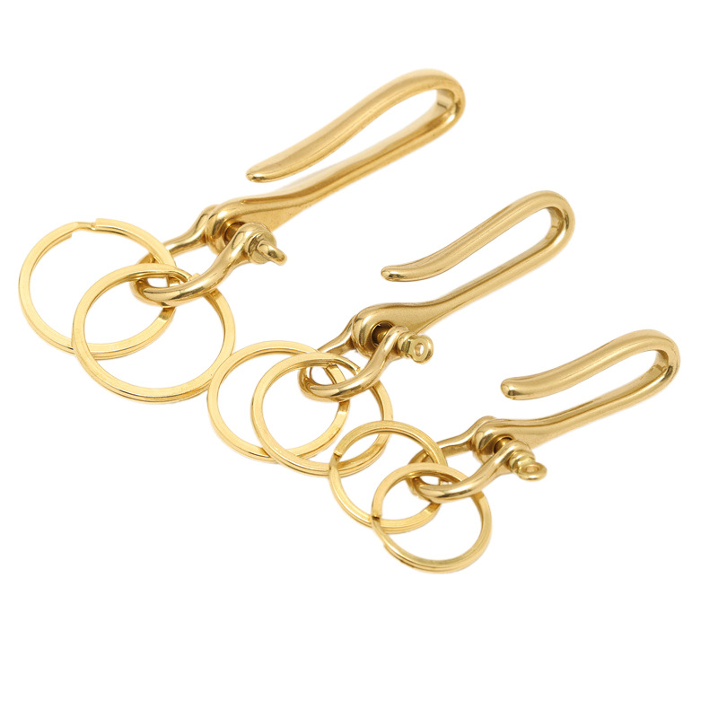 Brass Cloth Hook U-Shaped Key  - Leatherwork Hardware 评论和价格
