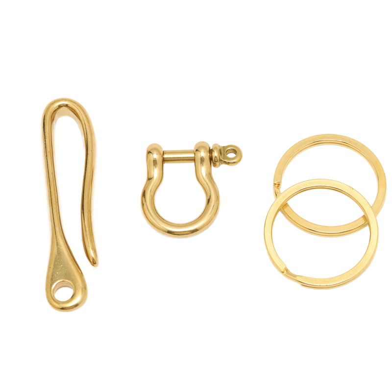 Brass Cloth Hook U-Shaped Key  - Leatherwork Hardware 评论和价格