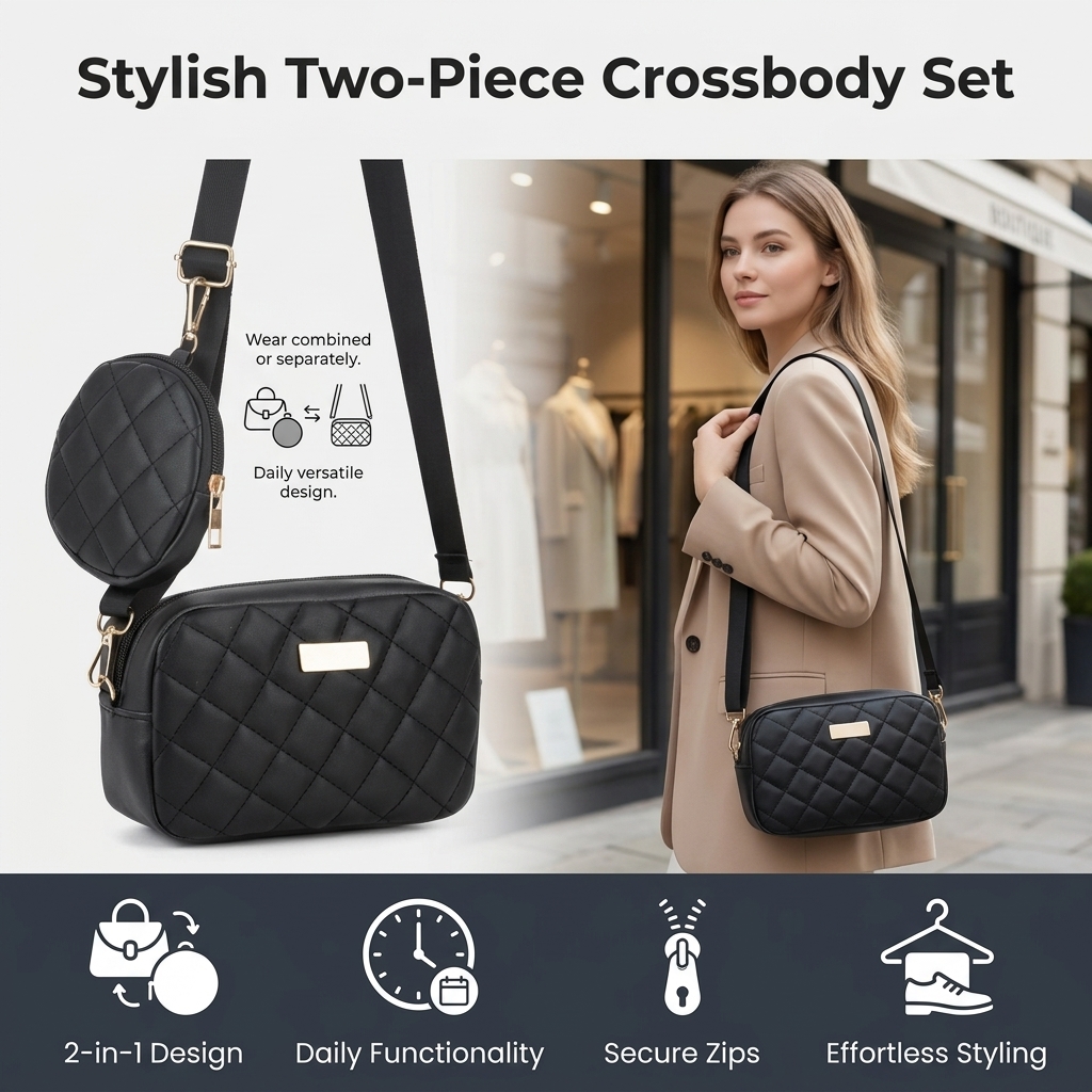 Commuter Crossbody Bag Set Wat - Leather Work Handbags For Women 评论和价格