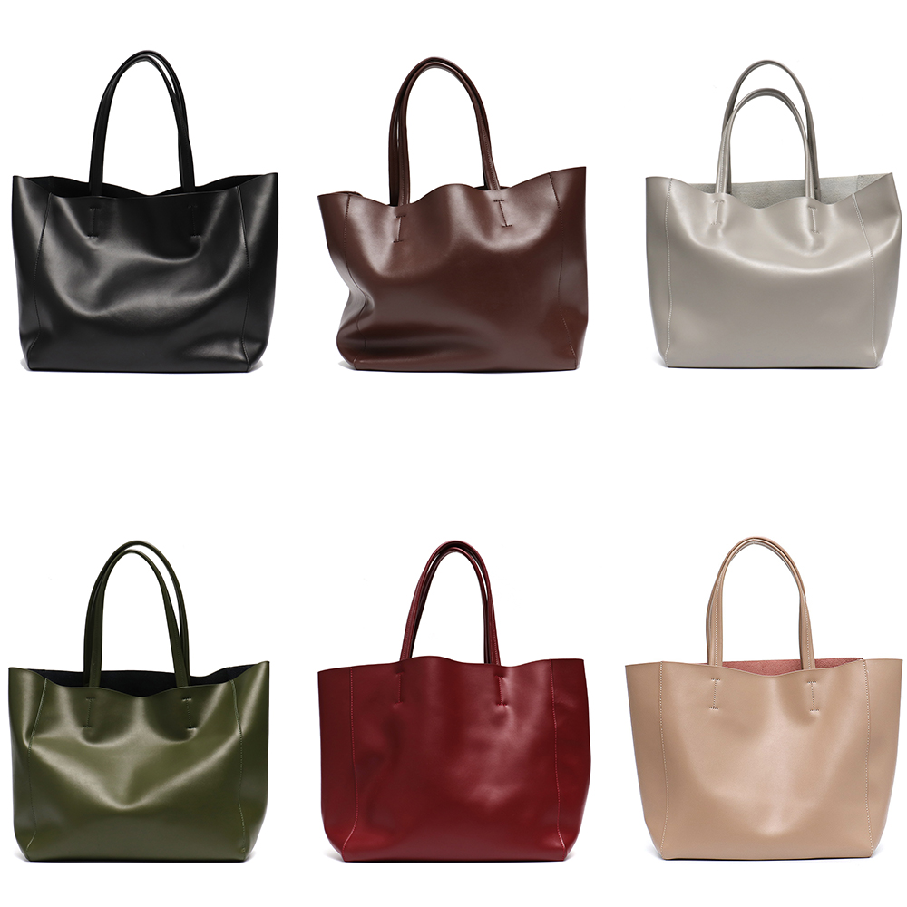 Minimalist Big Tote Bag Women  - Leather Work Handbags For Women 评论和价格