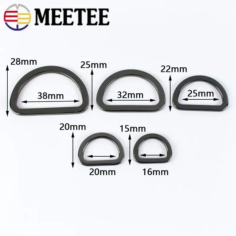 50Pcs 16-38mm D Rings Metal Bu - Leatherwork Hardware 评论和价格