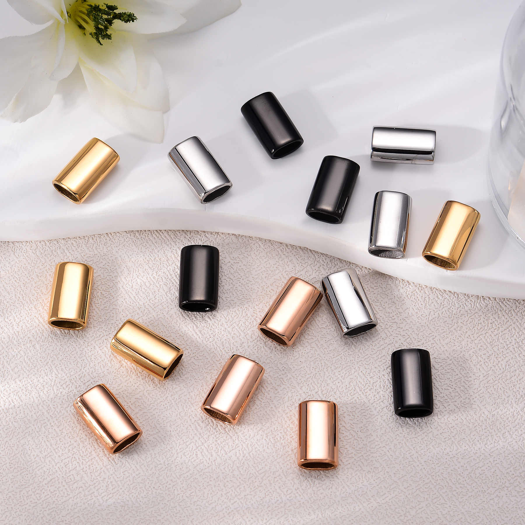 6PCS Stainless Steel Charm Sli - Leatherwork Beginner 评论和价格
