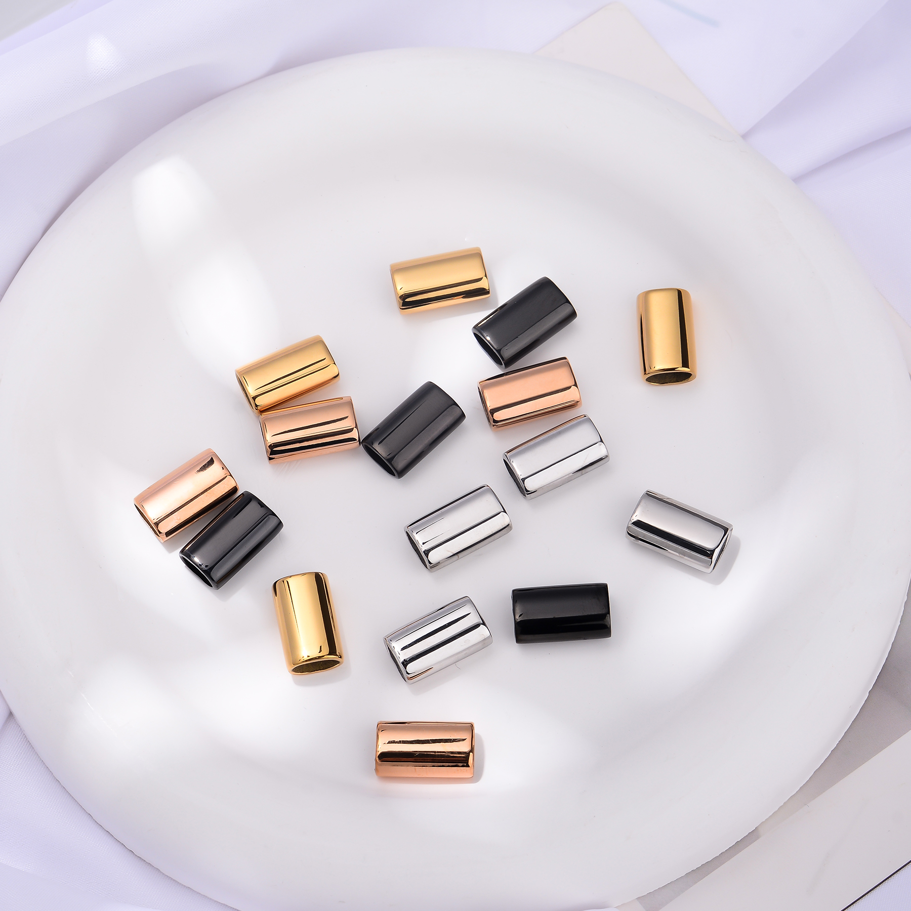 6PCS Stainless Steel Charm Sli - Leatherwork Beginner 评论和价格