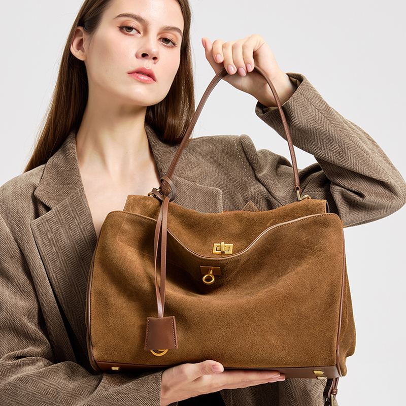 Ladies' large capacity genuine - Leather Work Handbags For Women 评论和价格