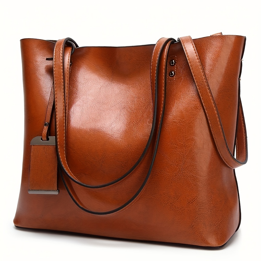 Fashionable Classic Retro Leat - Leather Work Handbags For Women 评论和价格